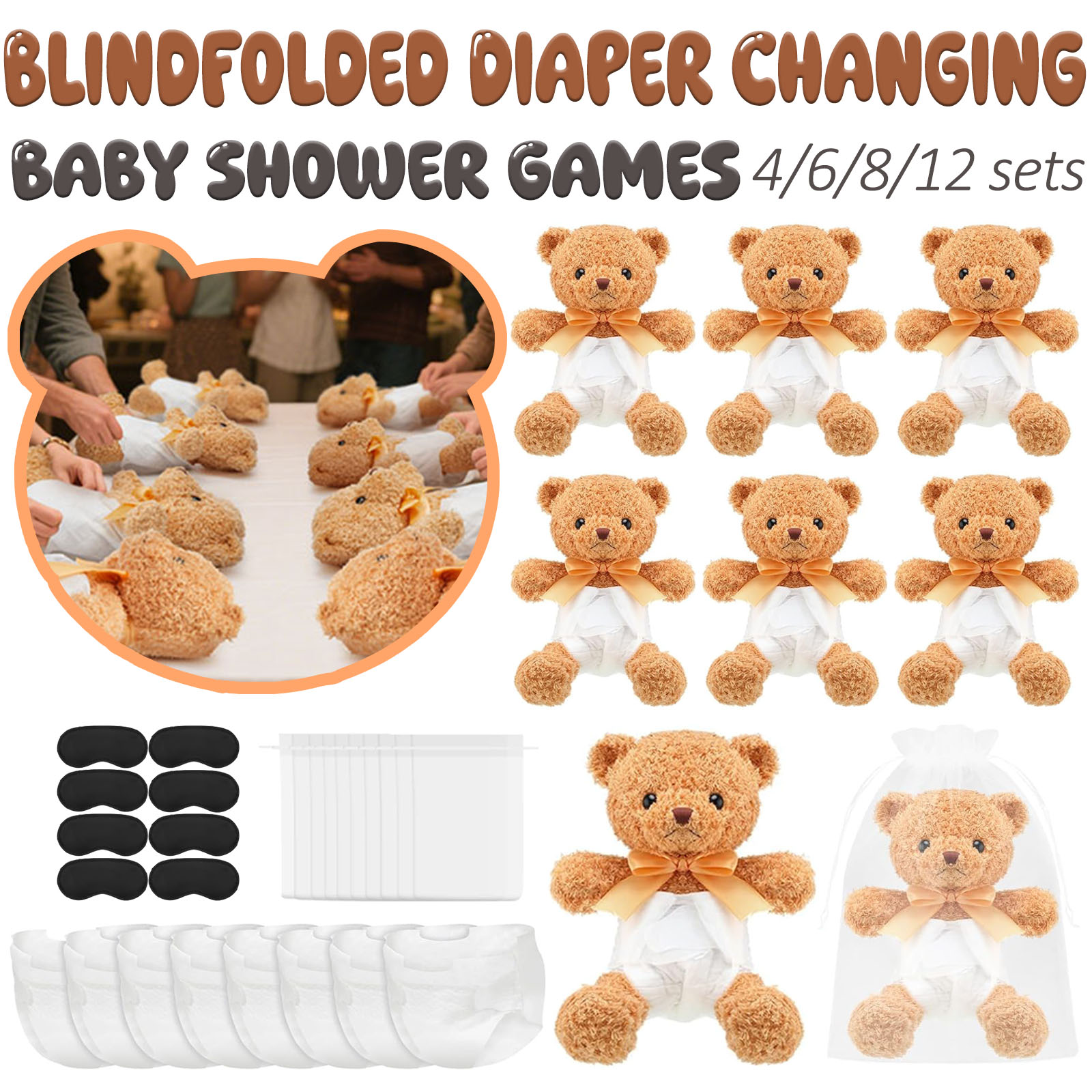 Cloth Diaper Insert - 4/6/8/12 conjuntos de jogos de chá